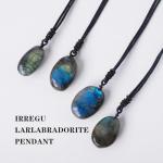 Labradorite Crystal Pendant Necklace for Manifesting Abundance