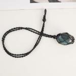 Labradorite Gemstone Pendant Necklace for Wealth Manifesting