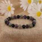 Labradorite Amethyst Protection Bracelet - Triple Stone