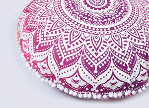 Bohemian Mandala Floor Pillow - Pink Pouf Cushion