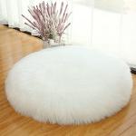 Large Round Meditation Floor Pillow Cover, White