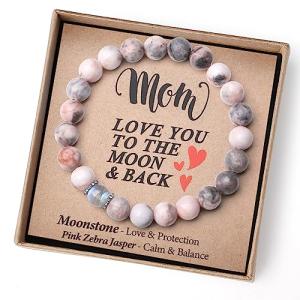 Personalized Moonstone Bracelet for Mom’s Special Day