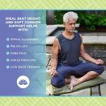 Organic Buckwheat Meditation Cushion Set in Forest Green