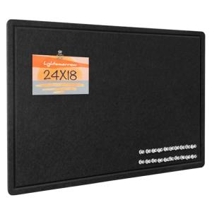 Stylish Felt Vision Board with Pushpins - Black