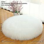 Large Round Meditation Floor Pillow Cover, White