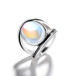 Moonstone Silver Ring for Abundance and Blessings