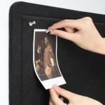 Stylish Felt Vision Board with Pushpins - Black