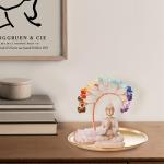 Chakra Crystal Tree and Buddha Statue Set