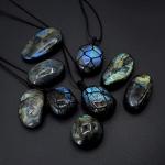 Dragons Heart Labradorite Healing Stone Necklace