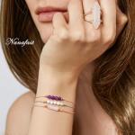 Anxiety Relief Amethyst Crystal Bracelet Set for Women