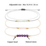 Anxiety Relief Amethyst Crystal Bracelet Set for Women