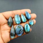 Natural Blue Labradorite Cabochons for Jewelry Making