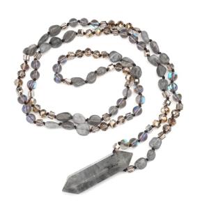 Boho Labradorite Pendant Necklace for Abundance