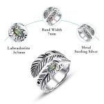 Labradorite Feather Ring in Sterling Silver