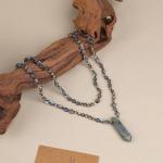 Boho Labradorite Pendant Necklace for Abundance