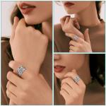 Labradorite Feather Ring in Sterling Silver