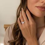 Moonstone Triple Moon Goddess Ring for Her