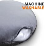 Cheer Collection Extra Large Floor Pillow, 32" Round Meditation Cushion, Oversized Yoga Pillow & Floor Cushions for Adults, Floor Pillows for Sitting, Meditation, and Seat Cushion -Grey