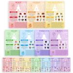 7 Chakras Cards, Double-Sided Quick Reference Guide for Chakra Healing Meditation Yoga Pose with Crystals, Essential Oils & Affirmations, Spiritual Day Gifts for Her & Him Beginner Friendly