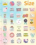 300 PCS Inspirational Stickers for Adults, Scrapbook Vision Board Supplies Motivational Stickers for Water Bottles Laptop, Positive Mental Health Quote Vinyl Stickers for Teens Kids Teachers Students