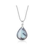 COAI 925 Sterling Silver Crystal Labradorite Necklace for Women, Teardrop Labradorite Jewelry for Women