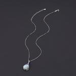 COAI 925 Sterling Silver Crystal Labradorite Necklace for Women, Teardrop Labradorite Jewelry for Women