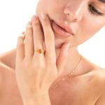 Silvershake 7mm Natural Moonstone 925 Sterling Silver Victorian Style Solitaire Ring Size 3.5