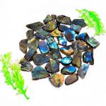 Natural Labradorite Raw Slice Gemstone- Healing Crystals for DIY Jewelry Making -Loose Natural Cabochon -Perfect for Crafting Unique Jewelry Designs (5 pcs, 25-35 mm)