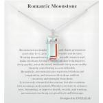 EVERLEAD Healing and Romantic Rainbow Moonstone Necklace for Women - Big Authentic Moonstone - Premium Sterling Silver Chain & Diamond Cutting - Light Luxury Gift for Women. (Little Diamond Style)