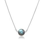 MORIANCE Labradorite Necklace for Women 10mm Labradorite Stone Pendant Necklace Jewelry Healing Crystal Necklace Blue Crystal Necklace for Women