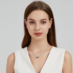 MORIANCE Labradorite Necklace for Women 10mm Labradorite Stone Pendant Necklace Jewelry Healing Crystal Necklace Blue Crystal Necklace for Women