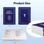 BXIZXD Bible Pillow Book Plush That Opens, Cozy Faith Bible Plushies, for Kids Adults Christian Gifts, Decoration for Bedrooms, Living Rooms (Blue)