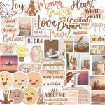 Falueqg Inspirational Vision Board Stickers - 50Pcs Positive Quote Stickers for Vision Board Supplies Kits, Motivational Planner Jounal Decals for Adults Teens Goal Setting Manifesting Dreams