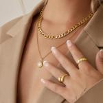 KissYan Gemstone Necklace for Women, 14K Gold Plated Crystal Teardrop Pendant Choker Natural Healing Stone Jewelry Gift(Moonstone)