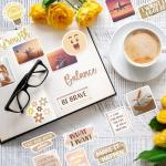 Falueqg Inspirational Vision Board Stickers - 50Pcs Positive Quote Stickers for Vision Board Supplies Kits, Motivational Planner Jounal Decals for Adults Teens Goal Setting Manifesting Dreams