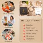 3PS Labradorite Jewelry for Women, Labradorite Necklace - Ring - Bracelet Set, 8MM Healing Crystals Beaded Bracelets Handmade Necklaces Adjustable Rings, Inspirational Gifts for Women