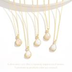 KissYan Gemstone Necklace for Women, 14K Gold Plated Crystal Teardrop Pendant Choker Natural Healing Stone Jewelry Gift(Moonstone)