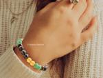 Amazing Gemstone Money Success Pyrite Bracelet - Citrine Onyx, Green Aventurine, Tiger Eye Protection Healing Crystal Bracelet - Gemstone Beaded Stretchable Bracelet Pulseras Para Hombres Mujer