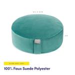 Meditation Cushion Floor Pillow – Supportive Round Cushion for Meditation, Yoga, Pilates, and Relaxation – Filled with Buckwheat Hulls - Removable Faux Suede Cover - Great Gift Idea, Teal