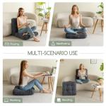 HIGOGOGO Washable Floor Pillow Cushion for Adults, Meditation Cushion Pillow, Large Square Floor Sitting, Removable Tufted Corduroy Cover, for Tatami Living Room or Yoga, 22x22 Inch, Machine Washable