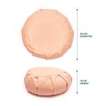 Myga Zafu Yoga Meditation Cushion with Washable Cover,Floor Cushion Pillow with Natural Buckwheat Filling,Soft Round Cotton Design for Meditating or Pranayama Exercises,Pink