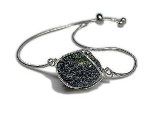 Moldavite Crystal Bracelet for Manifestation & Transformation