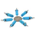 Turquoise Chakra Pendant with Leather Necklace