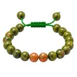 Unakite Gemstone Bracelet for Manifesting Abundance