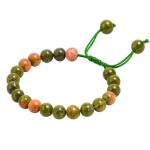Unakite Gemstone Bracelet for Manifesting Abundance