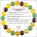 Protection Bracelet with Garnet, Aventurine, Citrine