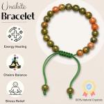 Unakite Gemstone Bracelet for Manifesting Abundance