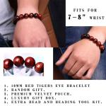Red Tigers Eye Bracelet - Good Luck & Wealth