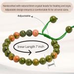 Unakite Gemstone Bracelet for Manifesting Abundance