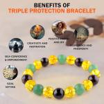 Protection Bracelet with Garnet, Aventurine, Citrine